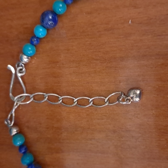 Jay King Turquoise, Lapis & Charoite Sterling Necklace